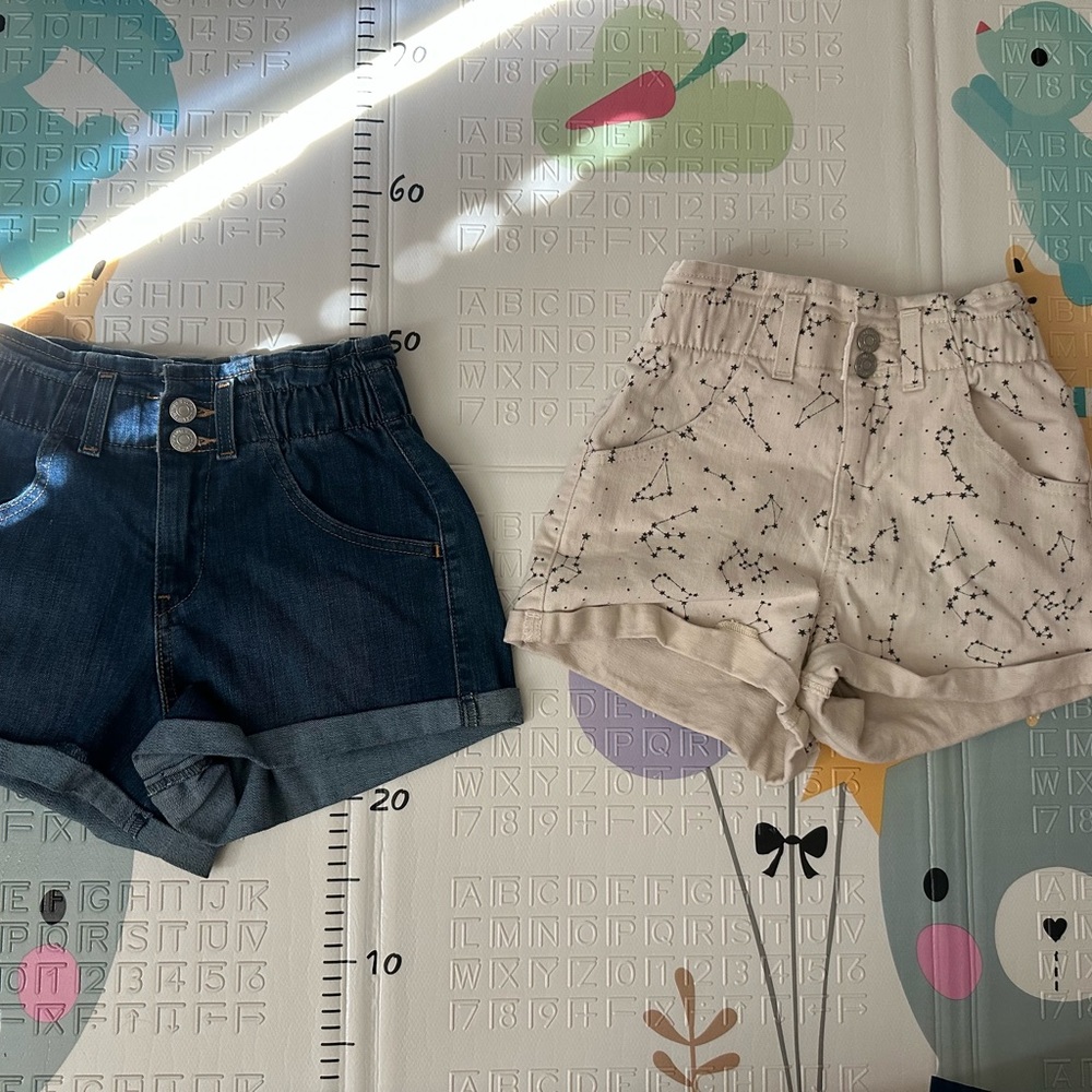 Levi Strauss Girls Paper bag Waist Denim Jean Shorts
